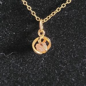 Vintage Pre-owned 14kt Gold Filled Natural Uncut Genuine Diamond Necklace unique